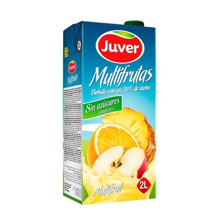 Multifruta Fruit Drink 20% Juice, 2L Carton Juver Pack of 2 (Mixed Fruit Beverage)