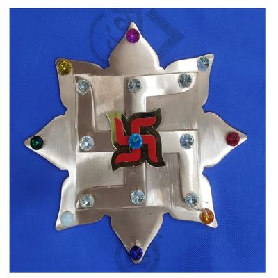 Rudrashiv Blessing Copper Lotus Plate for ENHANCES Overall Effects of Nine Planets & Remove All Your VASTU DOSH (8 x 8 Inch) (1100 Gram) Pack of 1