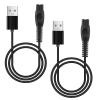 2 Pack 5V Cable for Philips One Blade Charger, Shaver Charger Cable Compatible with Philips One Blade QP2724 QP2824 QP2734 QP2834 QP1924 QP4631 S3241 S3145 S5887 S5884 MG7930 MG7950 MG5950 5000X view 1