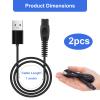 2 Pack 5V Cable for Philips One Blade Charger, Shaver Charger Cable Compatible with Philips One Blade QP2724 QP2824 QP2734 QP2834 QP1924 QP4631 S3241 S3145 S5887 S5884 MG7930 MG7950 MG5950 5000X view 3