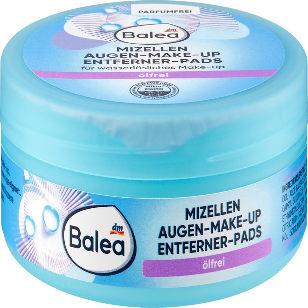 Eye Makeup Remover Pads Oil-Free 50 Pieces DM Germany Compatible with Baala Augen Make-up Entfernerpads lfrei, 50 St