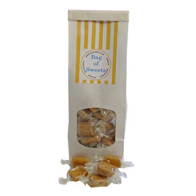 300g Tin Tied White Bag of Bristows Clotted Cream Fudge