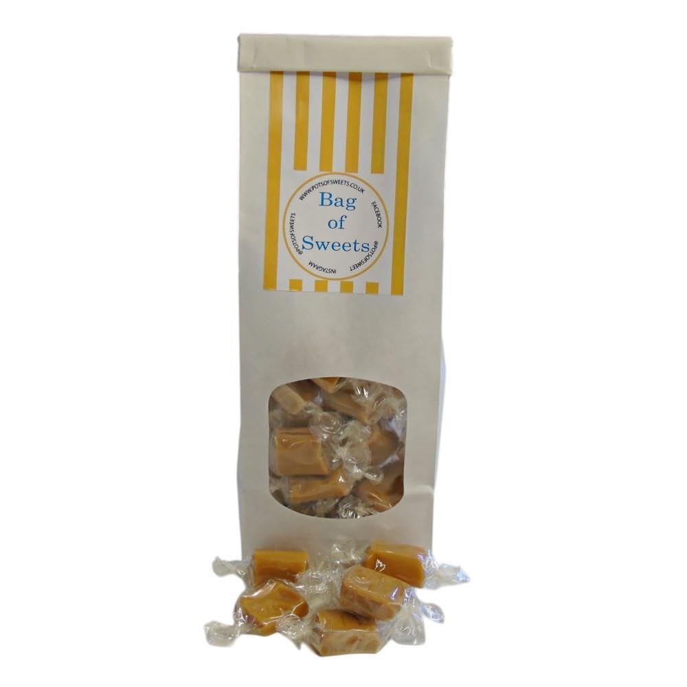 300g Tin Tied White Bag of Bristows Clotted Cream Fudge