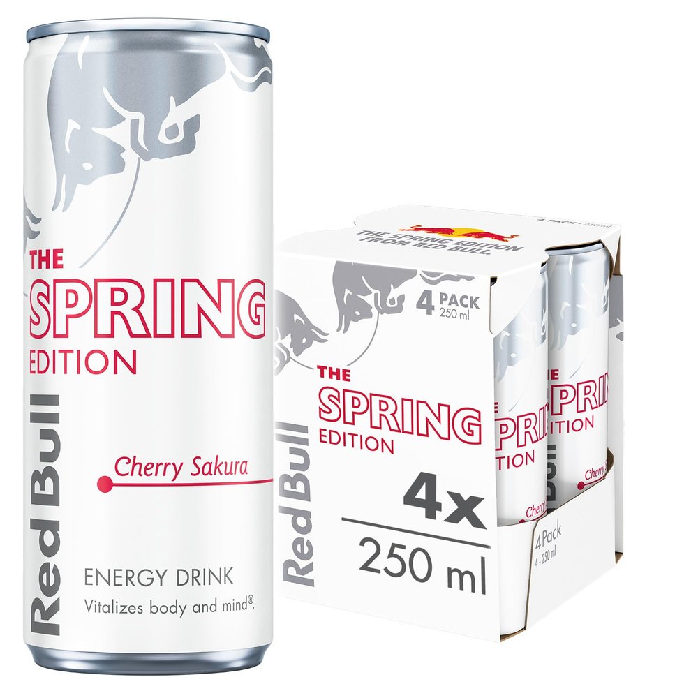 Red Bull Cherry Sakura Spring Edition 250ml, 4 cans