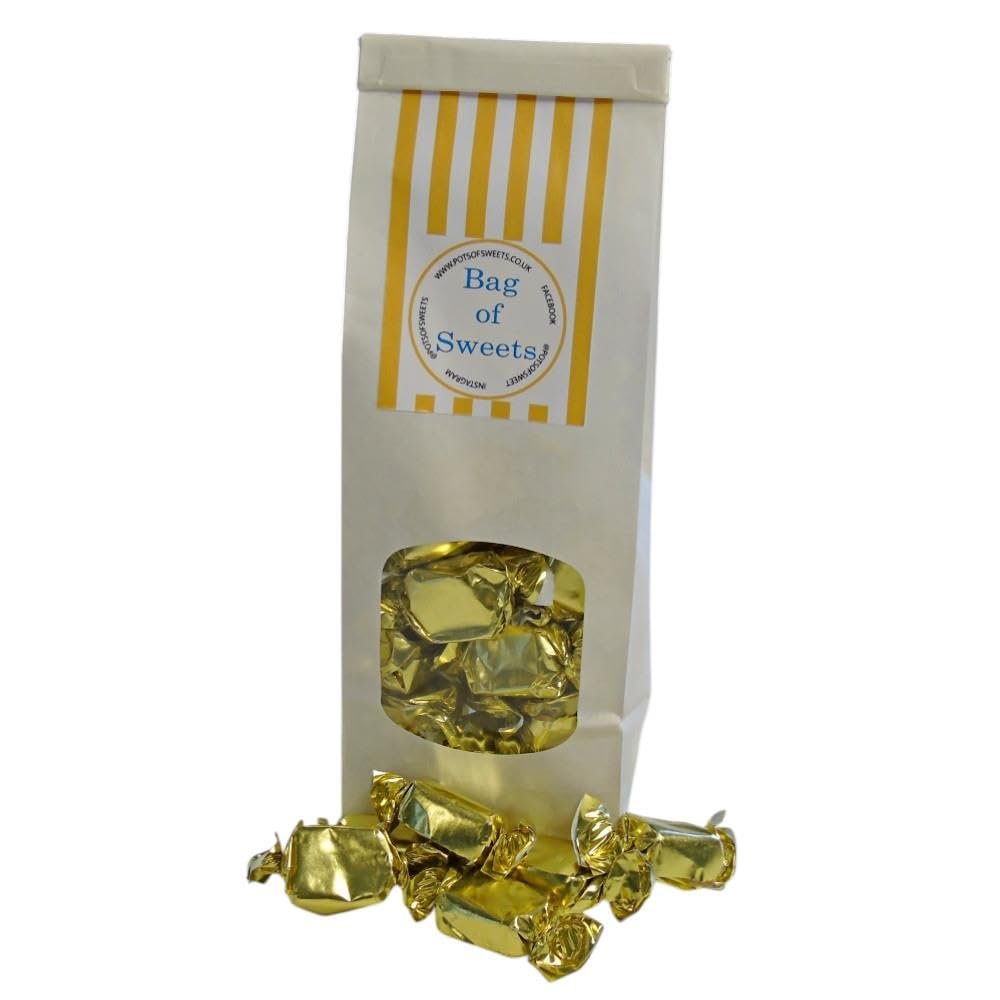300g Tin Tied White Bag of Bristows Clotted Cream Toffee