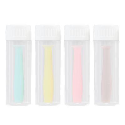 4 Pcs Contact Lens Remover Tool, Contact Lens Plunger, Suckers for Hard Contact Lenses RGP Ortho K Lens Removal Tool Silicone Suction Holder with Storage Tubes Only for Rigid Gas Permeable Hard Lenses