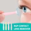 4 Pcs Contact Lens Remover Tool, Contact Lens Plunger, Suckers for Hard Contact Lenses RGP Ortho K Lens Removal Tool Silicone Suction Holder with Storage Tubes Only for Rigid Gas Permeable Hard Lenses view 3
