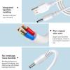 2 Pcs USB Charger Cable Compatible with Fairywill/Bitvae/Seago, Electric Toothbrush Charger Cable DC 3.5 x 1.35mm Replacement Charging Cord, 5V USB Power Lead for Home, Office and Travel Use 1m view 3