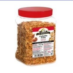 Gourmet Dehydrated Fried Onions, 400g Premium Shaker Jar, Crispy Versatile Topping for Hot Dogs, Salads, Soups, Ideal for Cooking and Baking