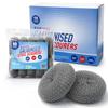 150Pcs Heavy Duty Galvanized Steel Scourers W90 (70g) Bulk Pack Professional Large Wire Scouring Pads for Grill, BBQ, Pots & Pans, Tough Stain & BurntOn Grease Removal Scourers. view 1