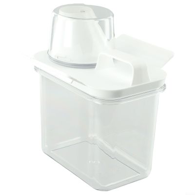 Airtight Laundry Detergent Dispenser with Leak Proof Double Seal and Measuring Cup for Precise Washing Powder Usage (1100ML)