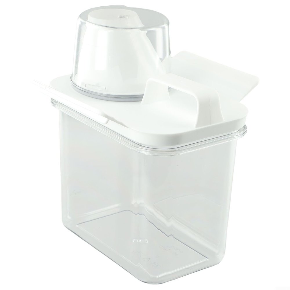 Airtight Laundry Detergent Dispenser with Leak Proof Double Seal and Measuring Cup for Precise Washing Powder Usage (1100ML)