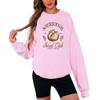Sassy Souls Sourdough Est 2025 Social Club Happiness Is Homemade Womens Sweatshirt Sourdough Baking Bread Making Gift For Her 3XL (54-56) Light Pink view 1