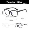 2-Pack Blue Light Blocking Glasses for Women Men, Reading glasses, Anti Glare Clear Computer Glasses to Prevent Eye Strain, Black frame Transparent mirror frame view 2