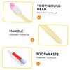 SHOWERORO Disposable Travel Toothbrushes for Convenient with Small Toothpaste Portable Plastic Manual Toothbrushes 100pcs Individually Wrapped for Convenient for Trip and Hotel Use view 3