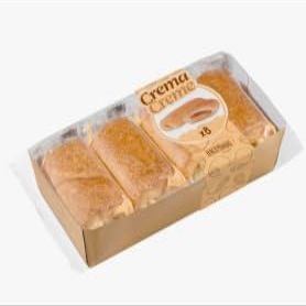 Crema Napolitanas con Relleno Sabor Crema, Cream Filled Pastries. Pack de 3