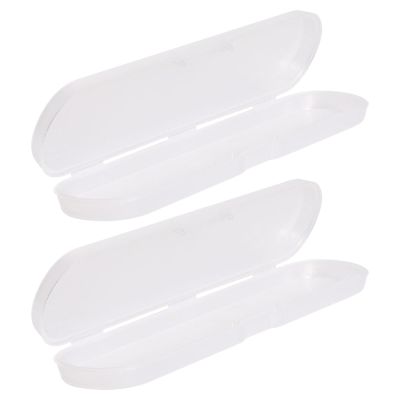 Homoyoyo 2pcs White Plastic Digital Thermometer Storage Boxes Lightweight and Compact Small Toolbox for Organizing and Carrying Thermometers at Home Or Travel