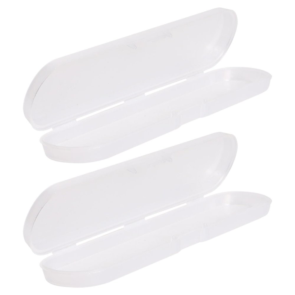 Homoyoyo 2pcs White Plastic Digital Thermometer Storage Boxes Lightweight and Compact Small Toolbox for Organizing and Carrying Thermometers at Home Or Travel
