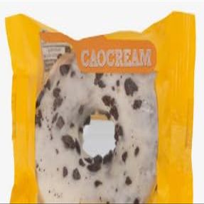 Caocream Chocolate Doughnut with White Icing and Chocolate Chips, Pack of 6