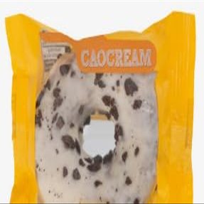 Caocream Chocolate Doughnut with White Icing and Chocolate Chips, Pack of 6
