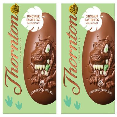 NewThornton Milk Chocolate Dinosaur Egg 151g Each - Easter Gifts For Kids | Easter Egg Hunt Gifts | Girls | Boys - Dinosaur gift for Friends & Family (Pack Of 2)