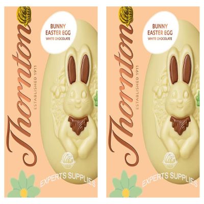 NewThornton White Chocolate Bunny Egg 151g Each - Easter Gifts For Kids | Easter Egg Hunt Gifts | Girls | Boys - White Bunny gift for Friends & Family (Pack Of 2)