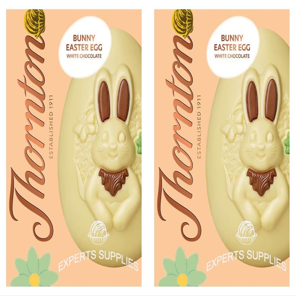 NewThornton White Chocolate Bunny Egg 151g Each - Easter Gifts For Kids | Easter Egg Hunt Gifts | Girls | Boys - White Bunny gift for Friends & Family (Pack Of 2)