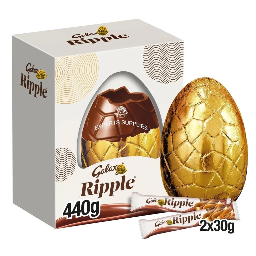 Galaxyy NewRipple Milk Chocolate Giant Egg 440g - Chocolate Easter Egg Gift - Chocolate Easter Eggs Gifts for Women Men & Kids - Easter Egg Hunts 2026