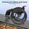 Foldable Sports Wheelchair, Lightweight Reinforced X-Cross Frame, 100kg Capacity for Youth and Adult Mobility view 3