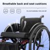 Foldable Sports Wheelchair, Lightweight Reinforced X-Cross Frame, 100kg Capacity for Youth and Adult Mobility view 4