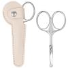 KFHENSOMR Stainless Steel Beard & Nose Hair Scissors,Small Scissors, Silver view 1