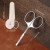 KFHENSOMR Stainless Steel Beard & Nose Hair Scissors,Small Scissors, Silver view 2