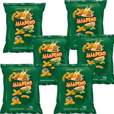 Cheese Selection Snacks Spicy Jalapeno, Buffalo Blue & Carolina Reaper | Bold Flavour Gourmet Pack - hrs (6 x Pack, Jalapeno Cheese)