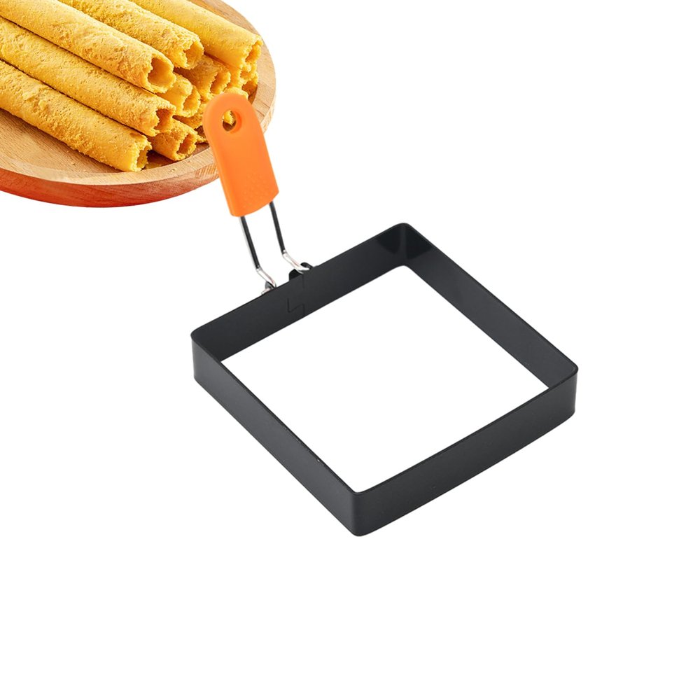 Egg Frying Rings Sturdy Square Shape Foldable Handle
