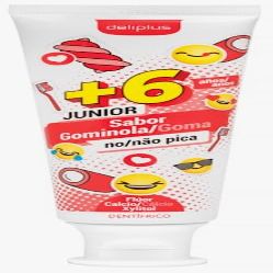 Junior Toothpaste, Gum Flavor, Gel Form, 75ml, Ages 6+, Fluoride Free, Pack of 5