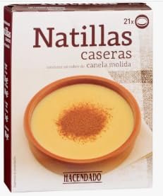 Hacendado Natillas Caseras Preparado en Polvo con Canela Molida, 21 Raciones, 80g