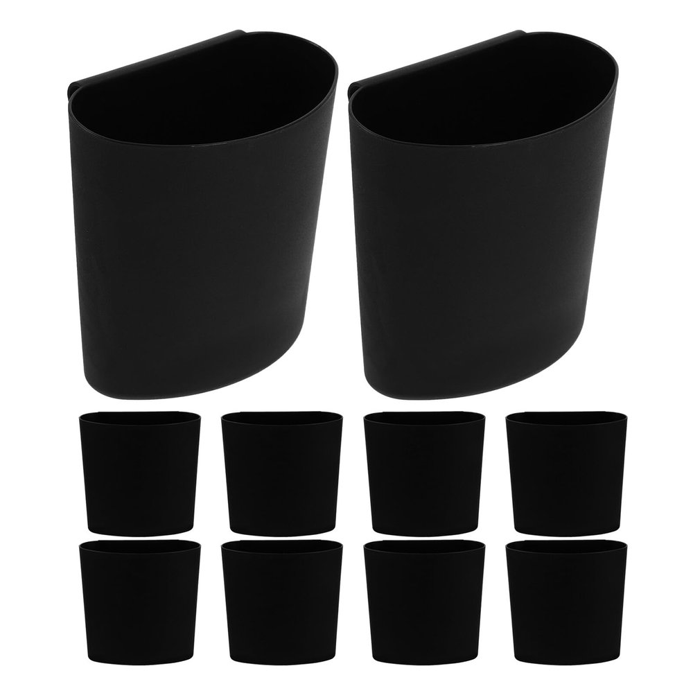 BIUDECO Hanging Storage Basket for Salon Portable 10pcs Small Trash Can Organizer for Bathroom Sink Vanity Space-saving Storage