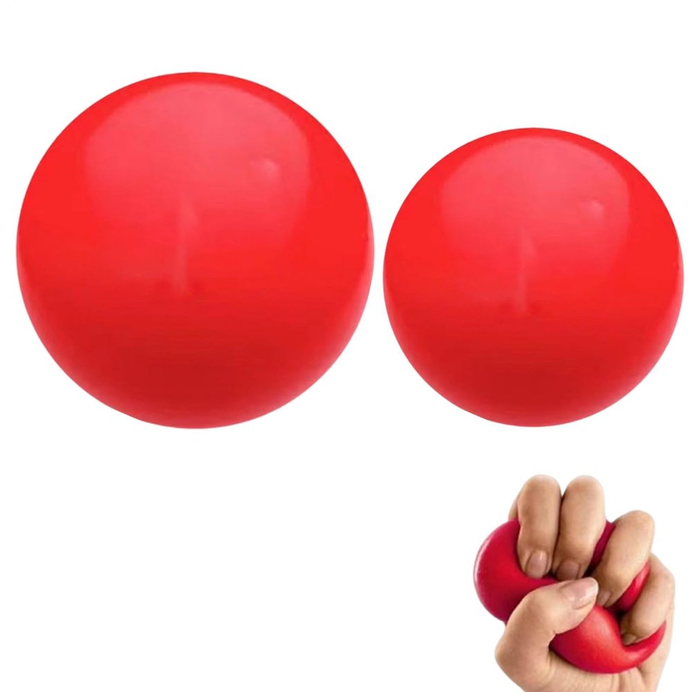 2Pcs Grip Strengthening Equipment Ball For Finger, Hand Massage Squeeze Trainer, Hand Therapys Exercise Balls Enhance Forearm Wrist, Grip Strength Training Ball Stress Relief For Adults Kids (50+70mm)