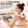 4D Neck Massager with Heat, Electric Shiatsu Deep Tissue Massage Gun for Neck, Shoulders & Back 3 Speed Settings, 2 Heat Levels & Rechargeable Portable Massage Pillow view 2