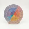 Feelings Wheel with Stand, Double Sided Wooden Emotion Wheel Chart Mood Wheel Mental Health Therapist Gift for Women Men School Office Home Decor, 15cm Small Wooden Emotion Regulation Tool view 1