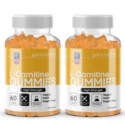 GN Acetyl L Carnitine Gummies | 120 L-Carnitine Gummies for Men & Women - High Strength Acetyl-L-Carnitine with Ashwagandha, Vitamins B6, B12 | Mango Flavour, Non-GMO & Suitable for Vegans