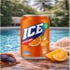 ICE Orange Sparkling Soft Drink Cans, Orange Flavour Carbonated Beverage, Multipack of 24 Cans, 330ml Each, Fizzy Soft Drink for Home, Parties, Events and Everyday Refreshment - By MegaAisle view 3