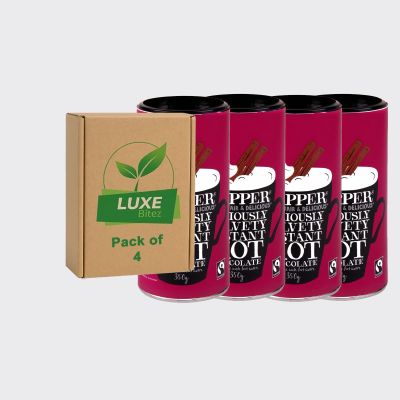 Drinking Chocolate Powder Tub 350g Compatible with Clipper By Luxe Bitez (Pack of 4)
