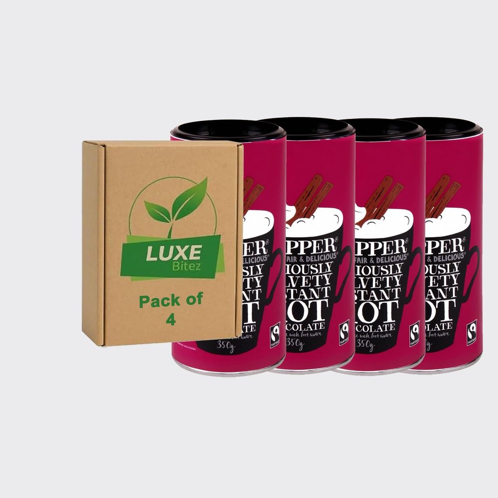 Drinking Chocolate Powder Tub 350g Compatible with Clipper By Luxe Bitez (Pack of 4)