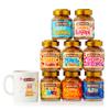 Beanies Flavoured Instant Coffee Birthday Gift Set with Mug 400g (8 x 50g Jars) - Nutty Hazelnut, Caramel, Cookies & Cream, Birthday Cake & More, Sugar Free, Low Calorie view 1