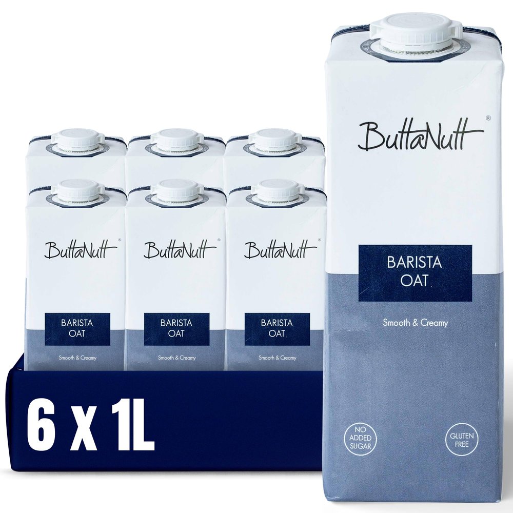 ButtaNutt Barista Oat Drink - 1L | Smooth & Creamy Plant-Based Coffee Drink for Latte, Flat White & Cappuccino No Added Sugar, Vegan, Calcium Enriched