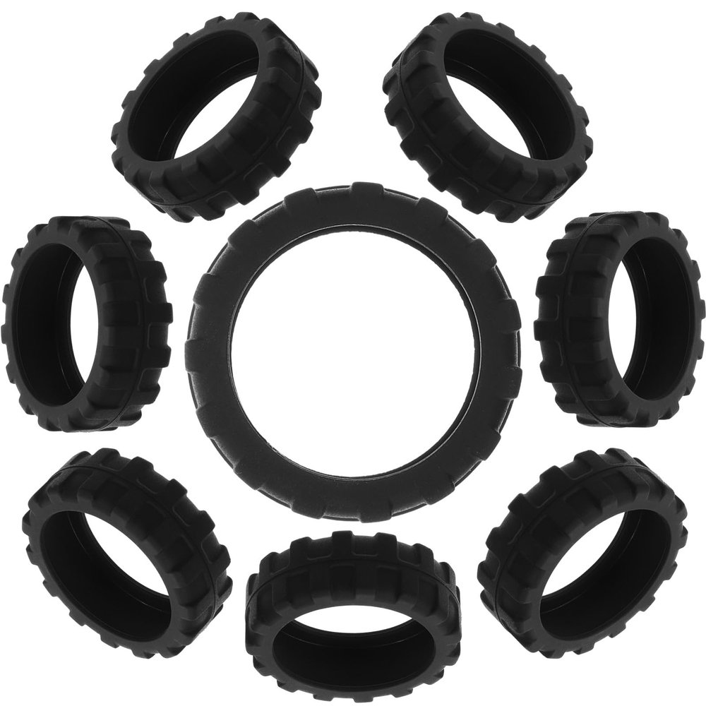 HOMSFOU 8pcs Black Silicone Suitcase Wheel Covers 43-55mm Travel Luggage Wheel Protectors Non-Slip Silent Suitcase Feet Caps for Hardwood Floor Protection