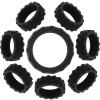 HOMSFOU 8pcs Black Silicone Suitcase Wheel Covers 43-55mm Travel Luggage Wheel Protectors Non-Slip Silent Suitcase Feet Caps for Hardwood Floor Protection view 1