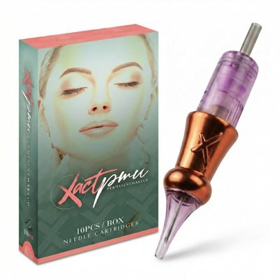 XACTpmu Premium PMU Cartridge Needles, Ultra-Sharp Micro-Polished Points, 10 Count (XACTpmu needles 3RL #6 0.20mm Long Taper 10ct)