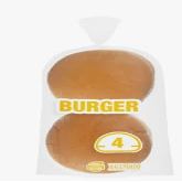 Hamburger Buns, 220 g. Pack of 4.